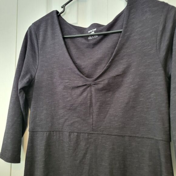 Horny Toad Rosalinda Dress 3/4 Sleeve Black Size Medium Tencel & Organic Cotton - Picture 3 of 6